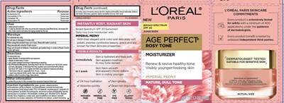 Image Of Carton (Loreal Paris Age Perfect Rosy Tone Moisturizer Spf 30)